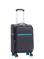 San Michelle Denim Voyager 55cm Suitcase - San Michelle Bags suitcase nz