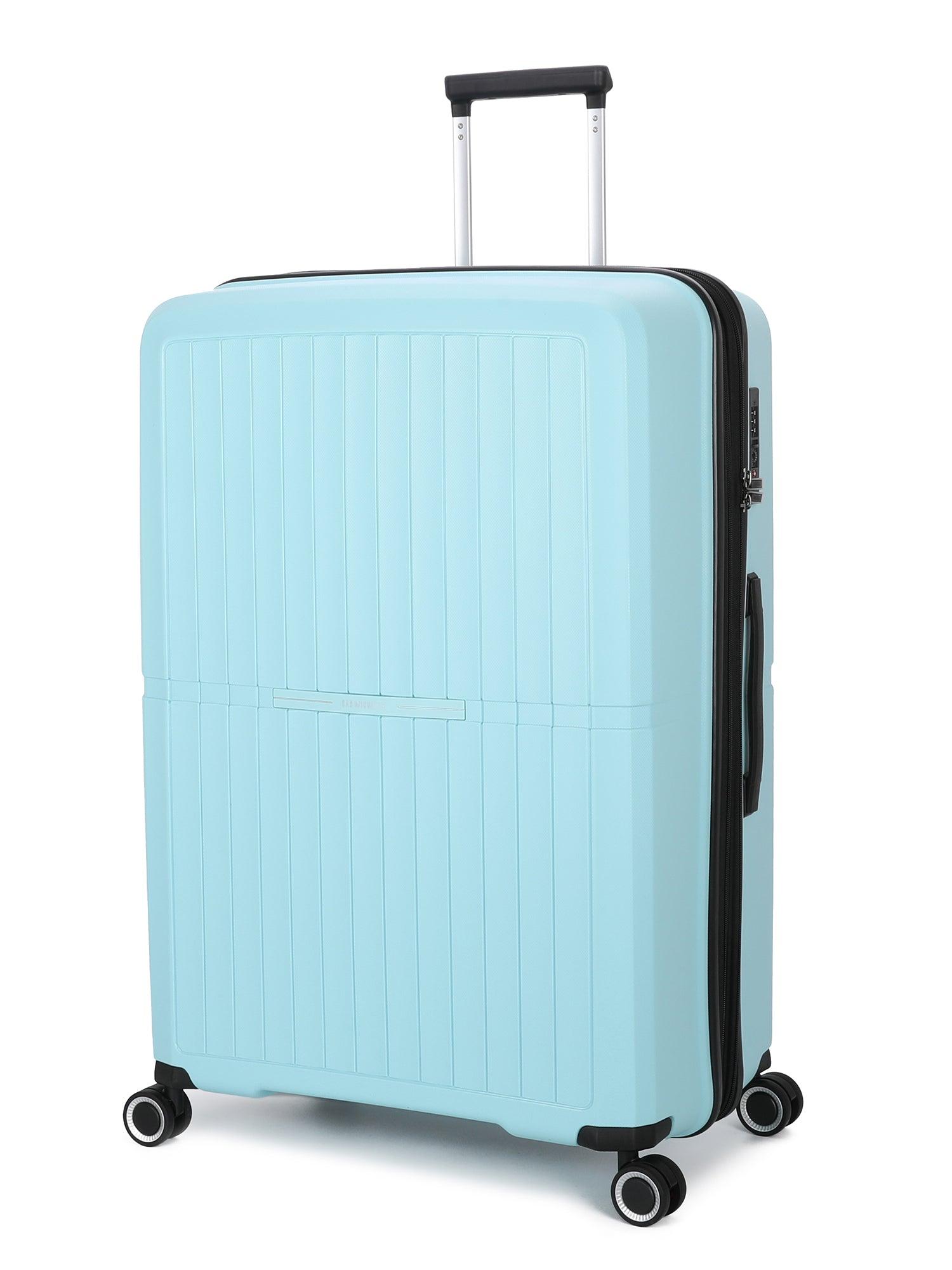 Light cheap blue suitcase