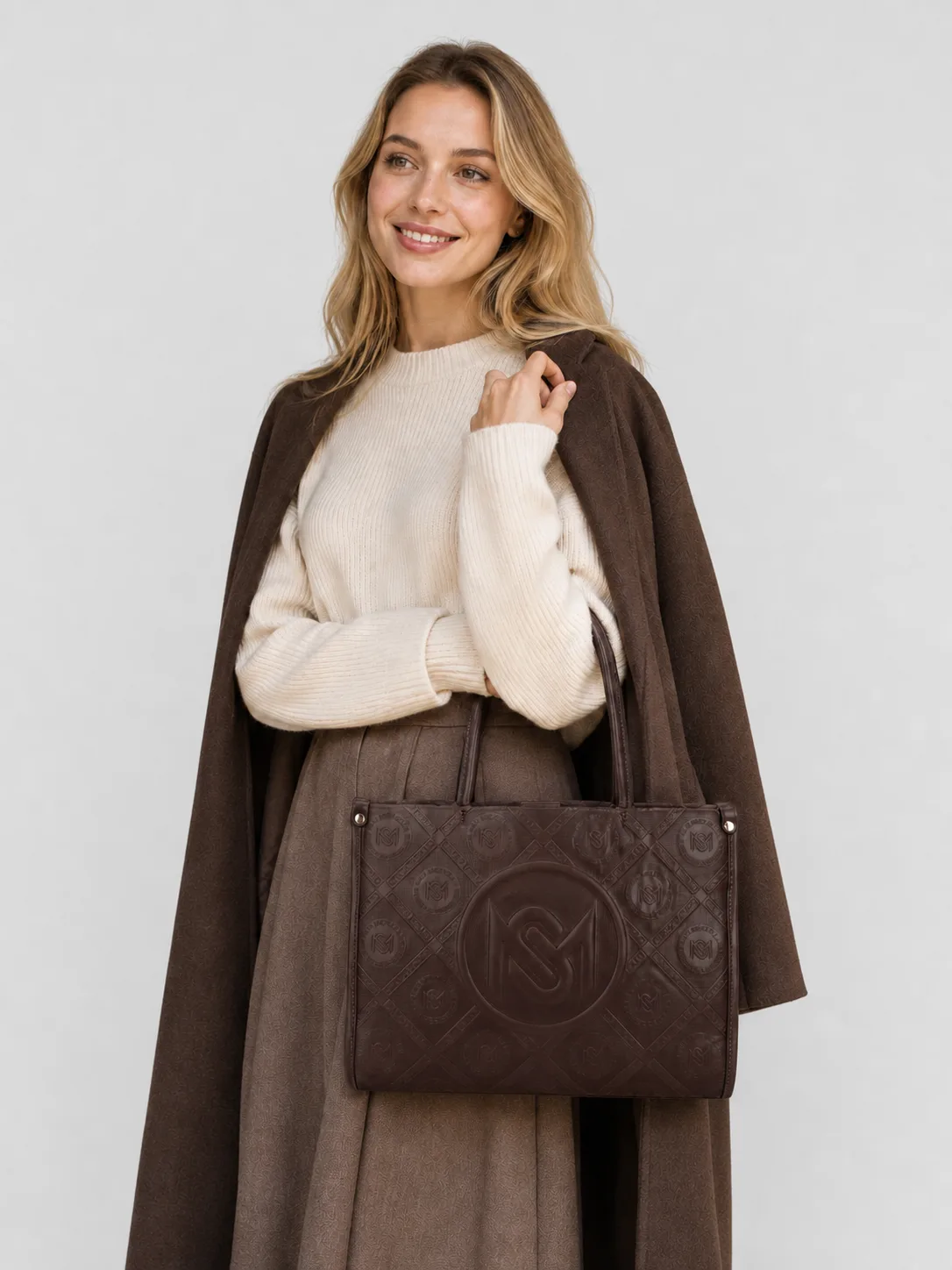 Mira Shopper Tote Bag - Coffee