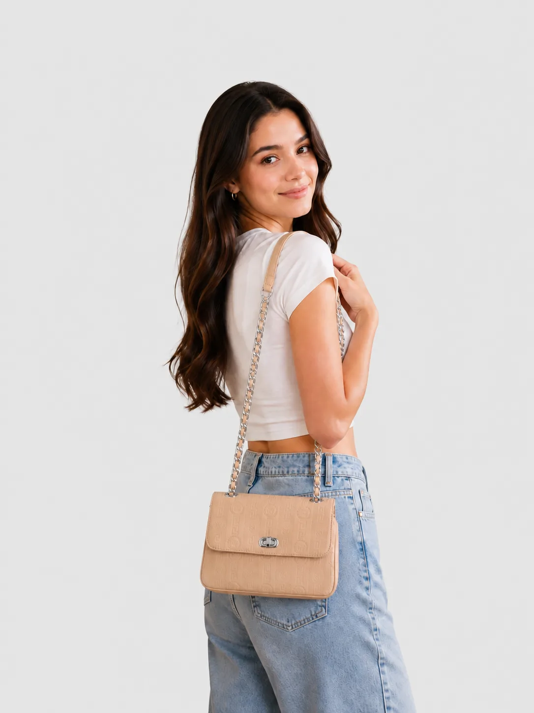 Pauline Crossbody Bag - Taupe