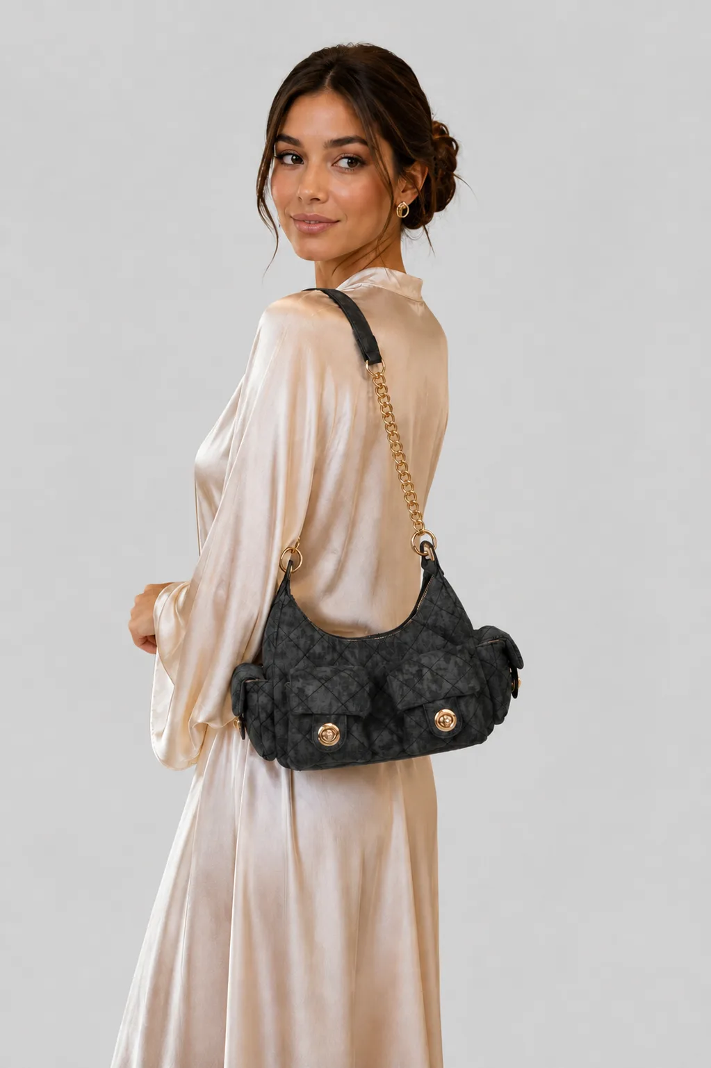 Naomi Shoulder Bag - Black
