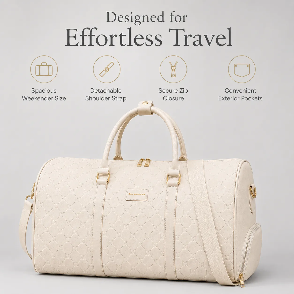 Sandy Duffel Bag - Beige view 3