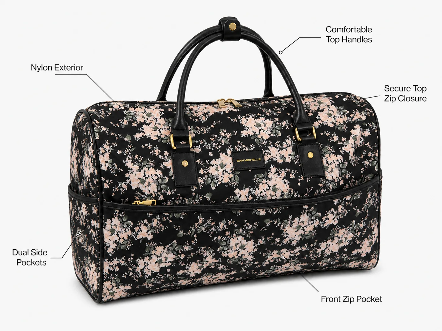 Flora Duffel Bag - Black view 5