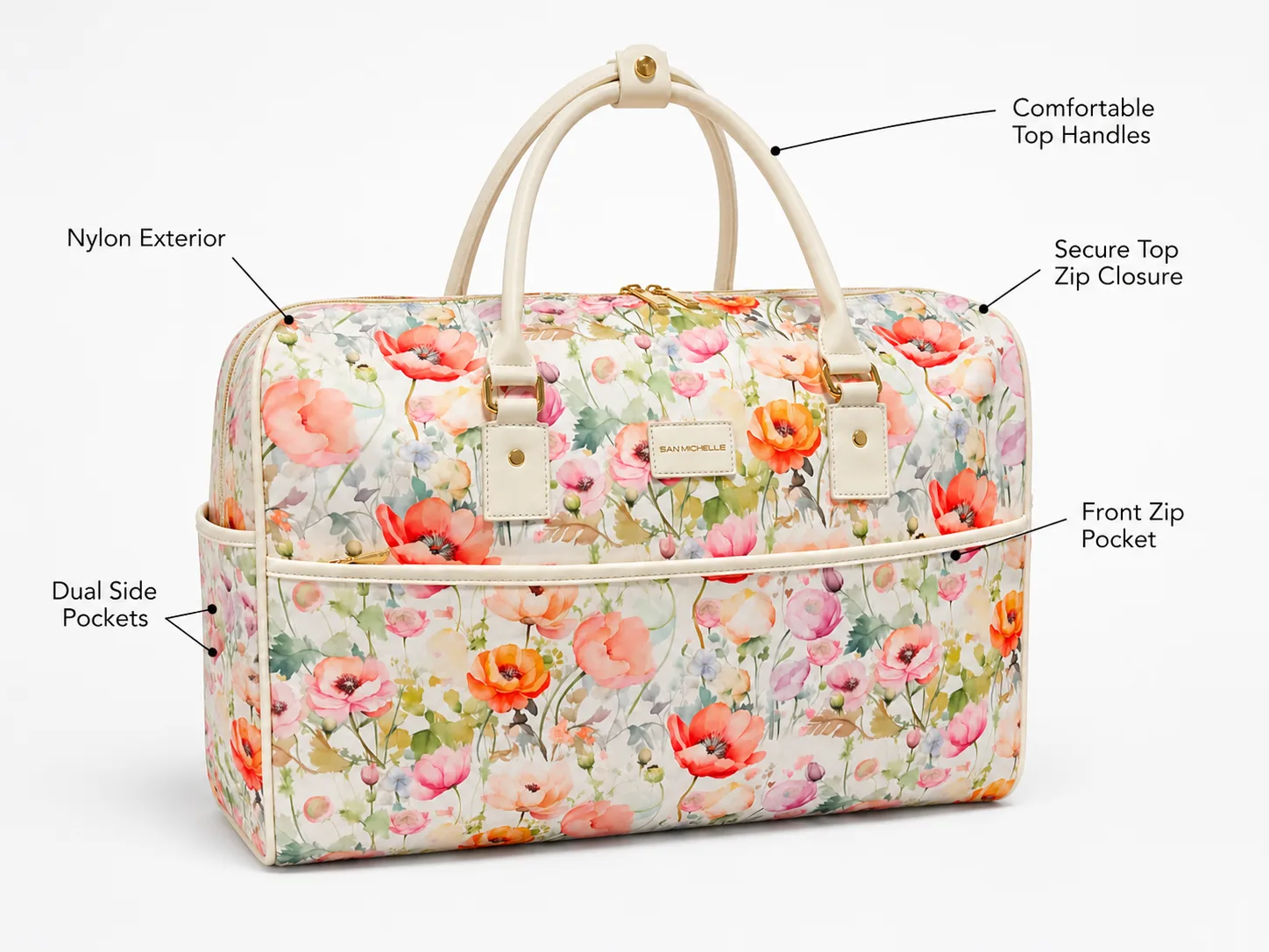 Flora Duffel Bag - Beige view 3