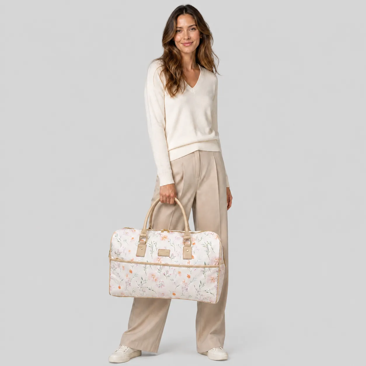 Flora Duffel Bag - Apricot