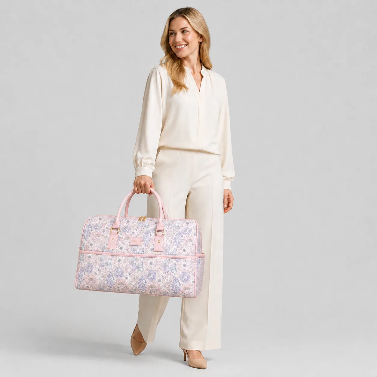 Flora Duffel Bag - Pink