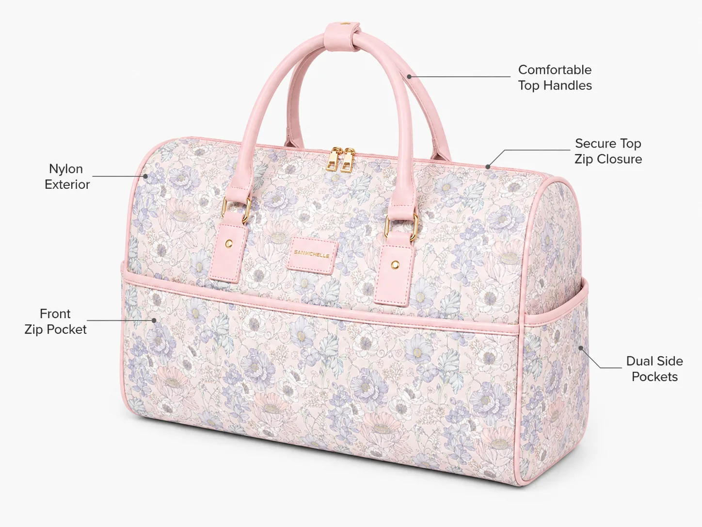 Flora Duffel Bag - Pink view 3