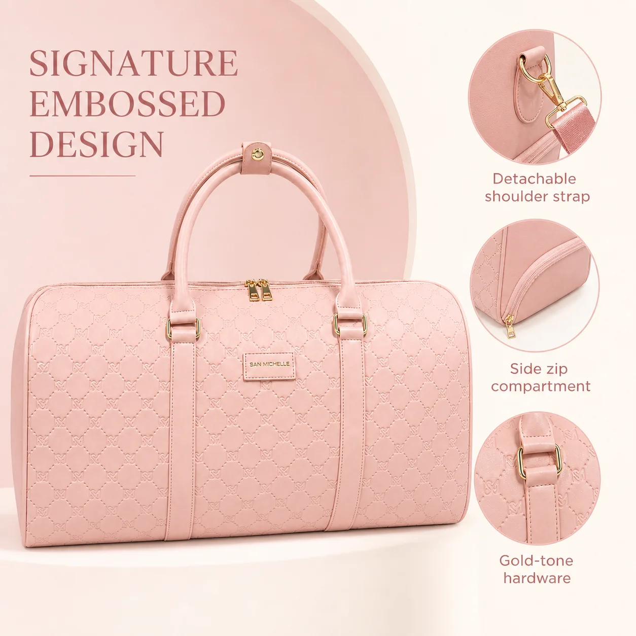 Sandy Duffel Bag - Pink view 3