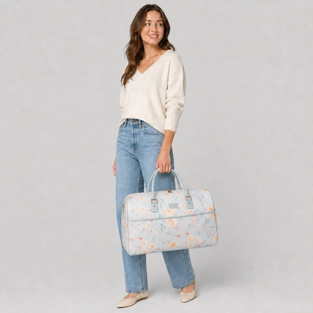 Flora Duffel Bag - Blue