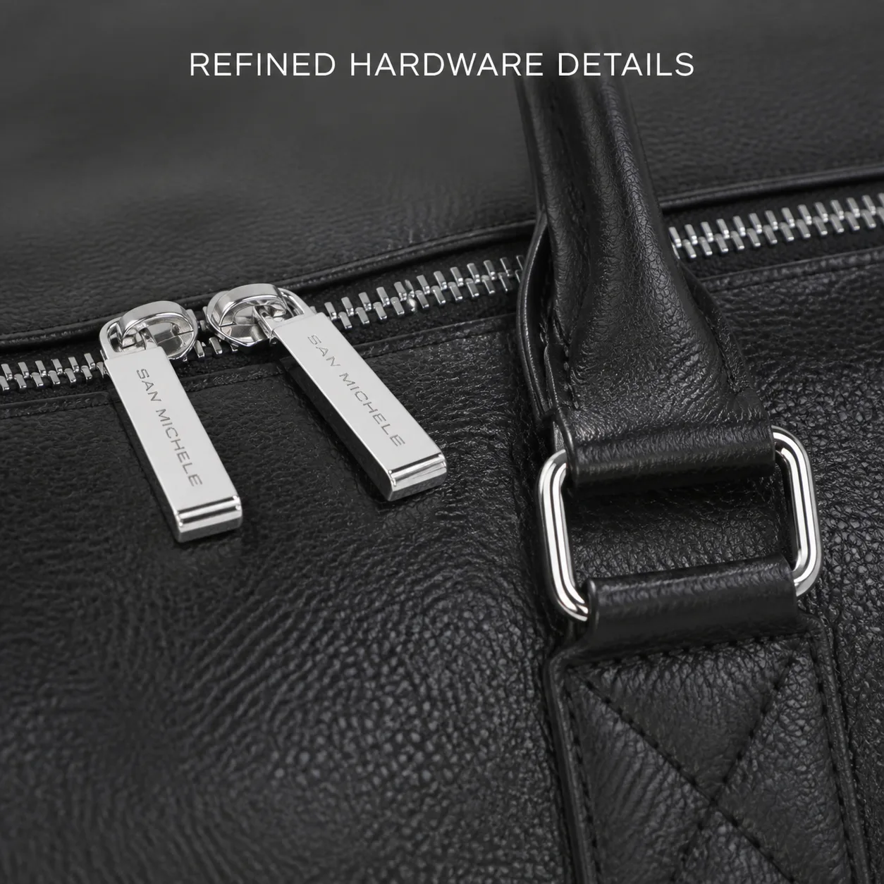 Taylor Leather Duffel Bag - Black view 5