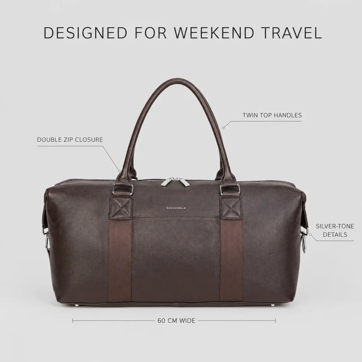Taylor Leather Duffel Bag - Coffee view 4