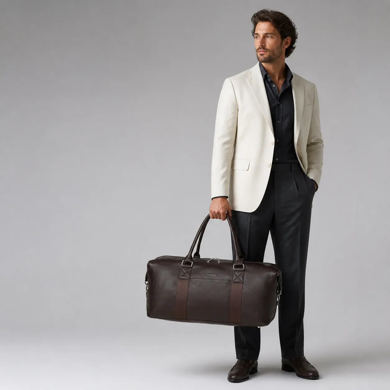 Taylor Leather Duffel Bag - Coffee