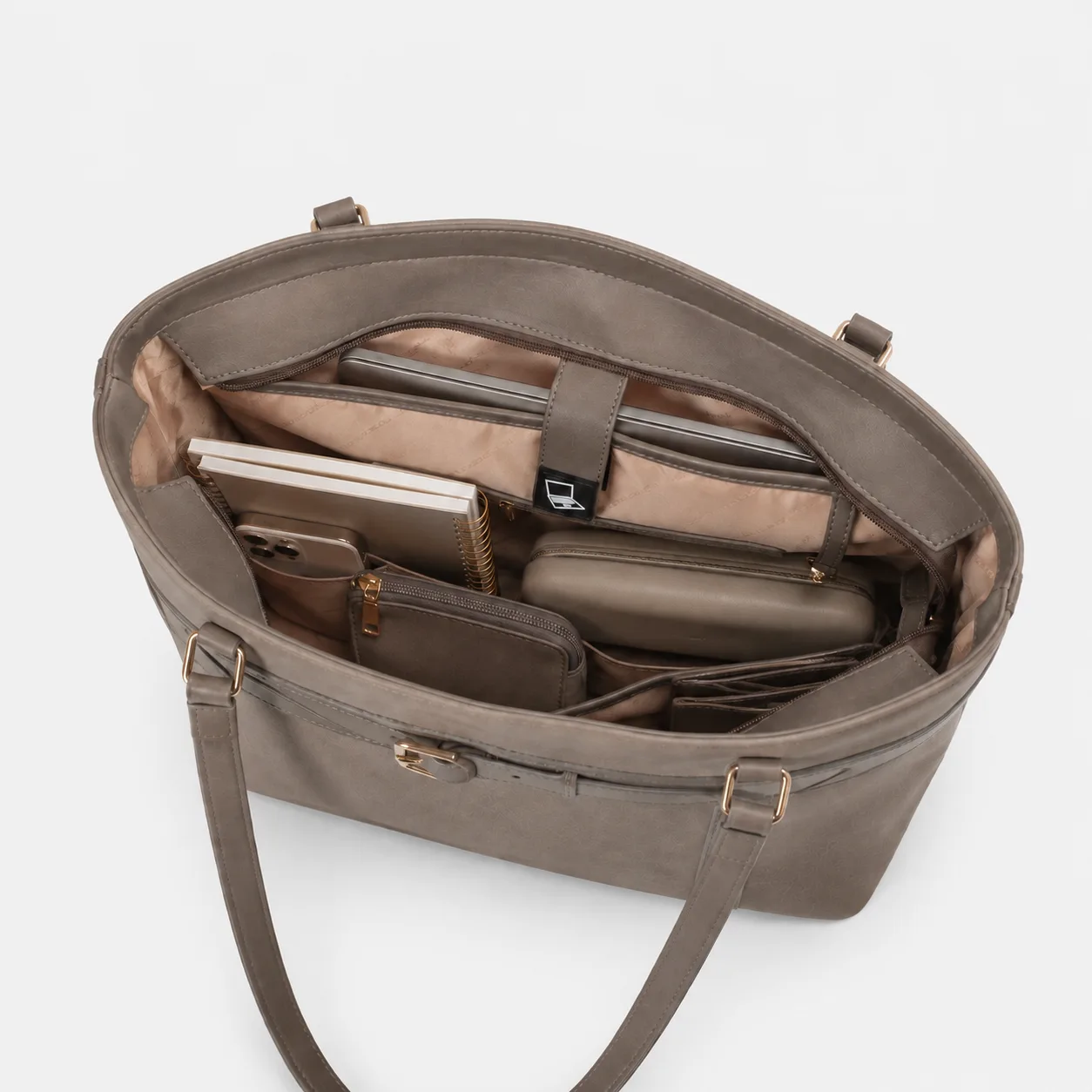 Alessia Tote Bag - Taupe view 5