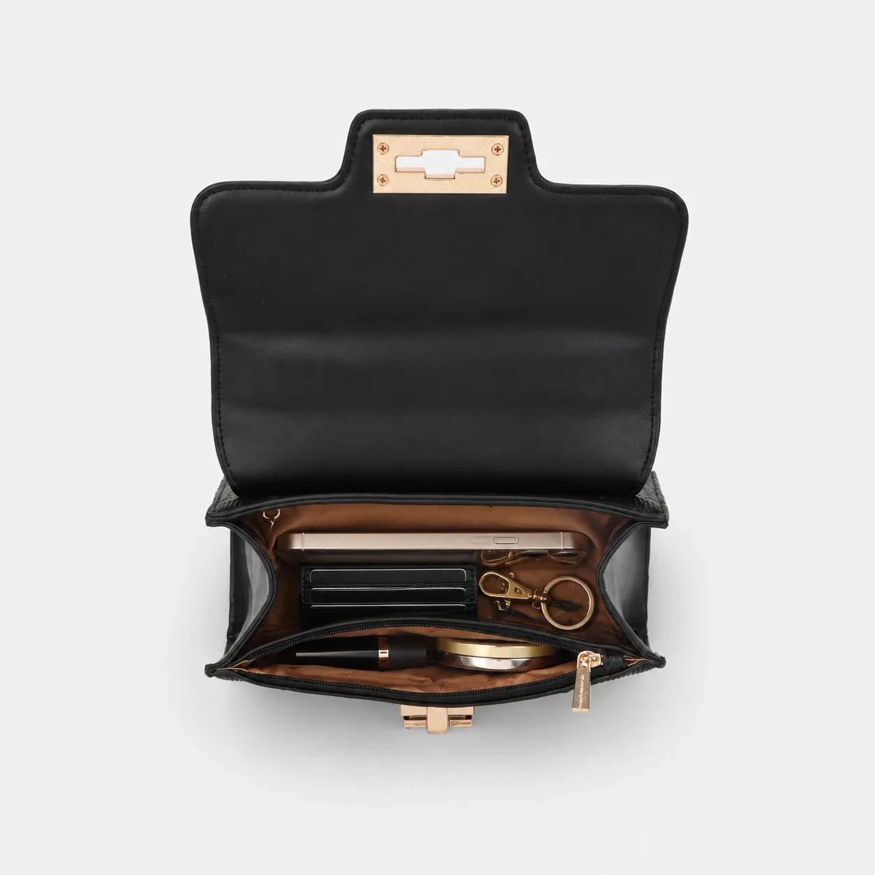 Anne Top Handle Bag - Black view 3
