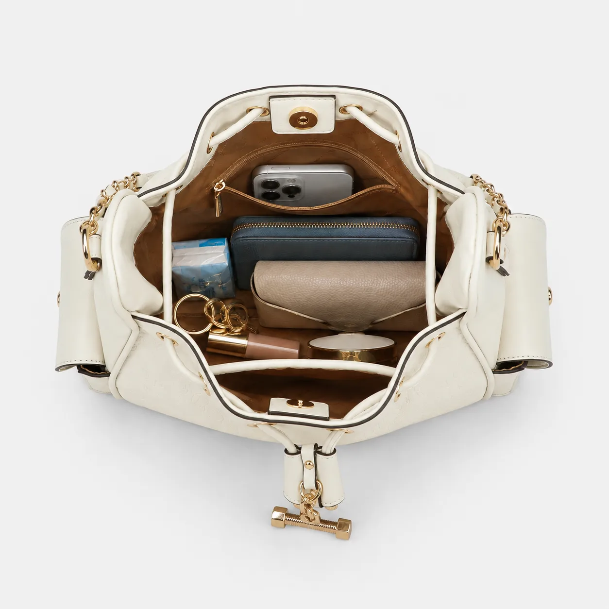 Aubrey Bucket Bag - Beige view 5