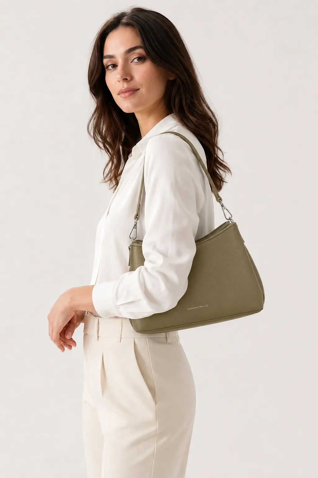 Becky Shoulder Bag - Olive Green view 2