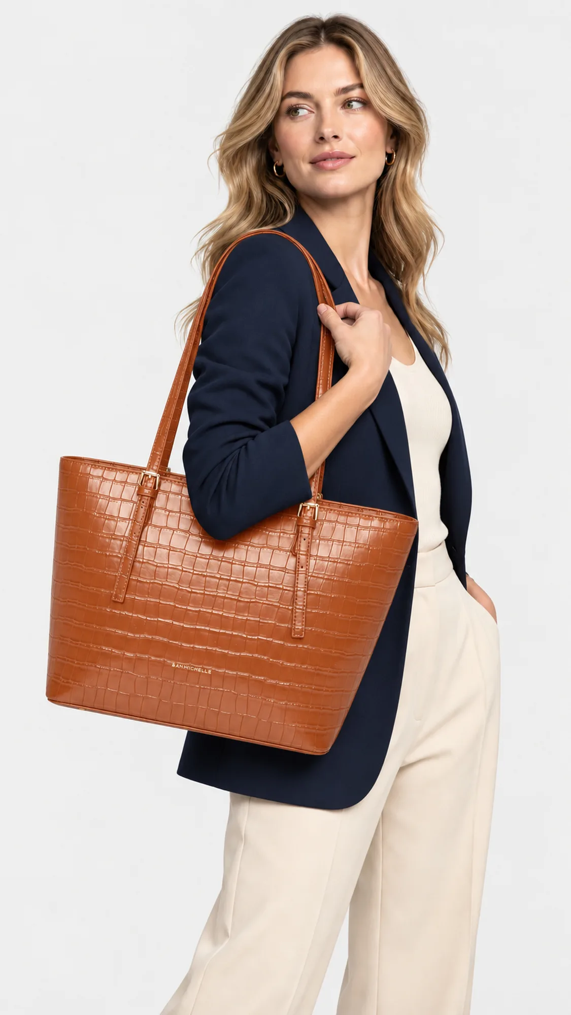 Blair Tote Bag - Tan view 2