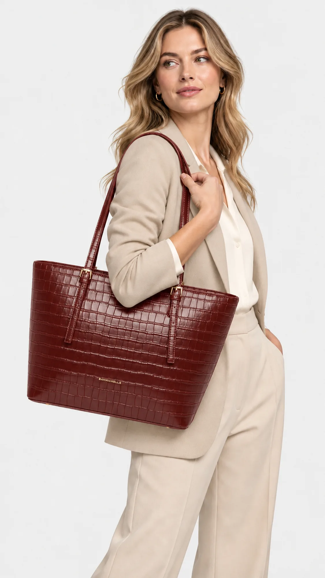 Blair Tote Bag - Cognac Red view 2