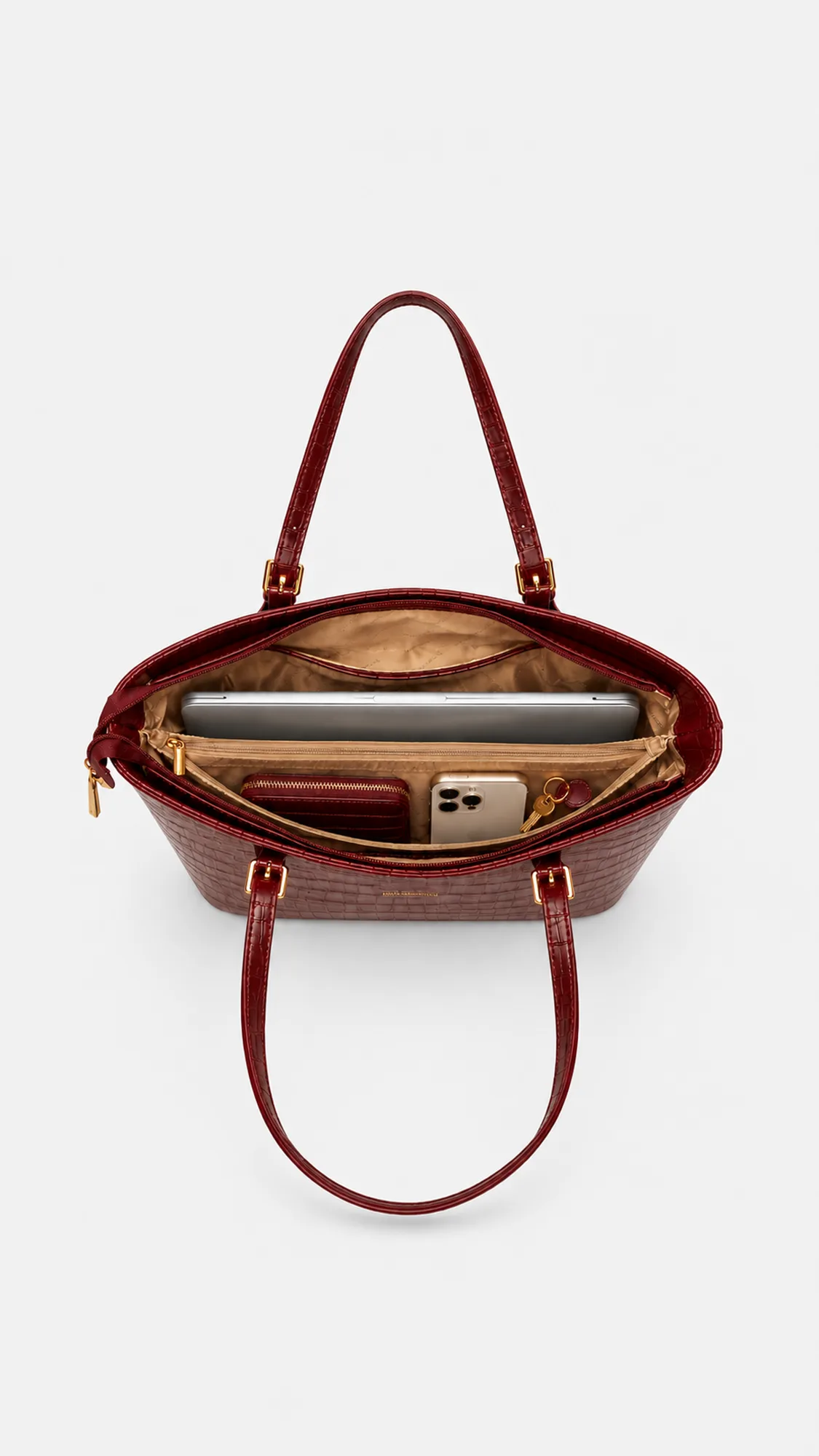 Blair Tote Bag - Cognac Red view 5