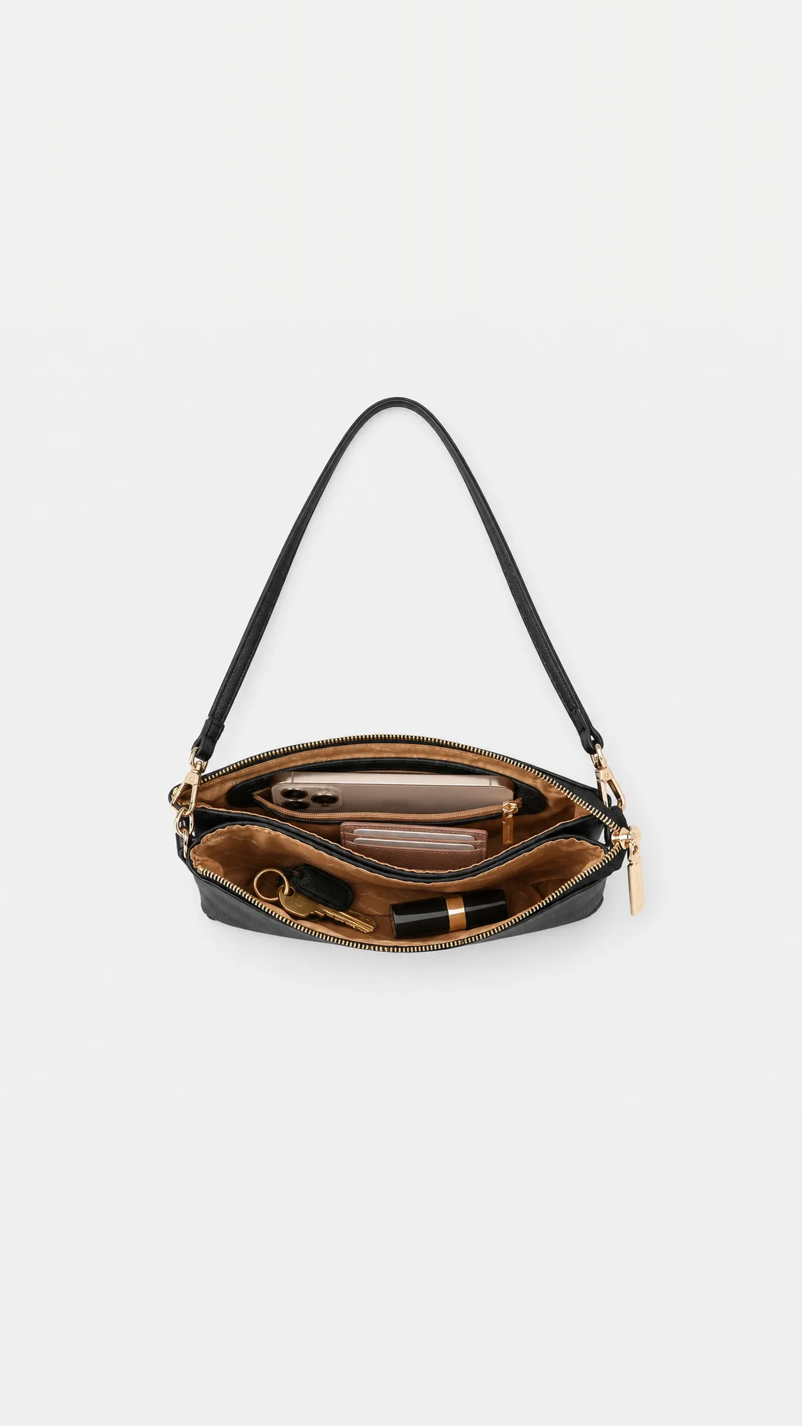 Brook Leather Crossbody Bag - Black view 5