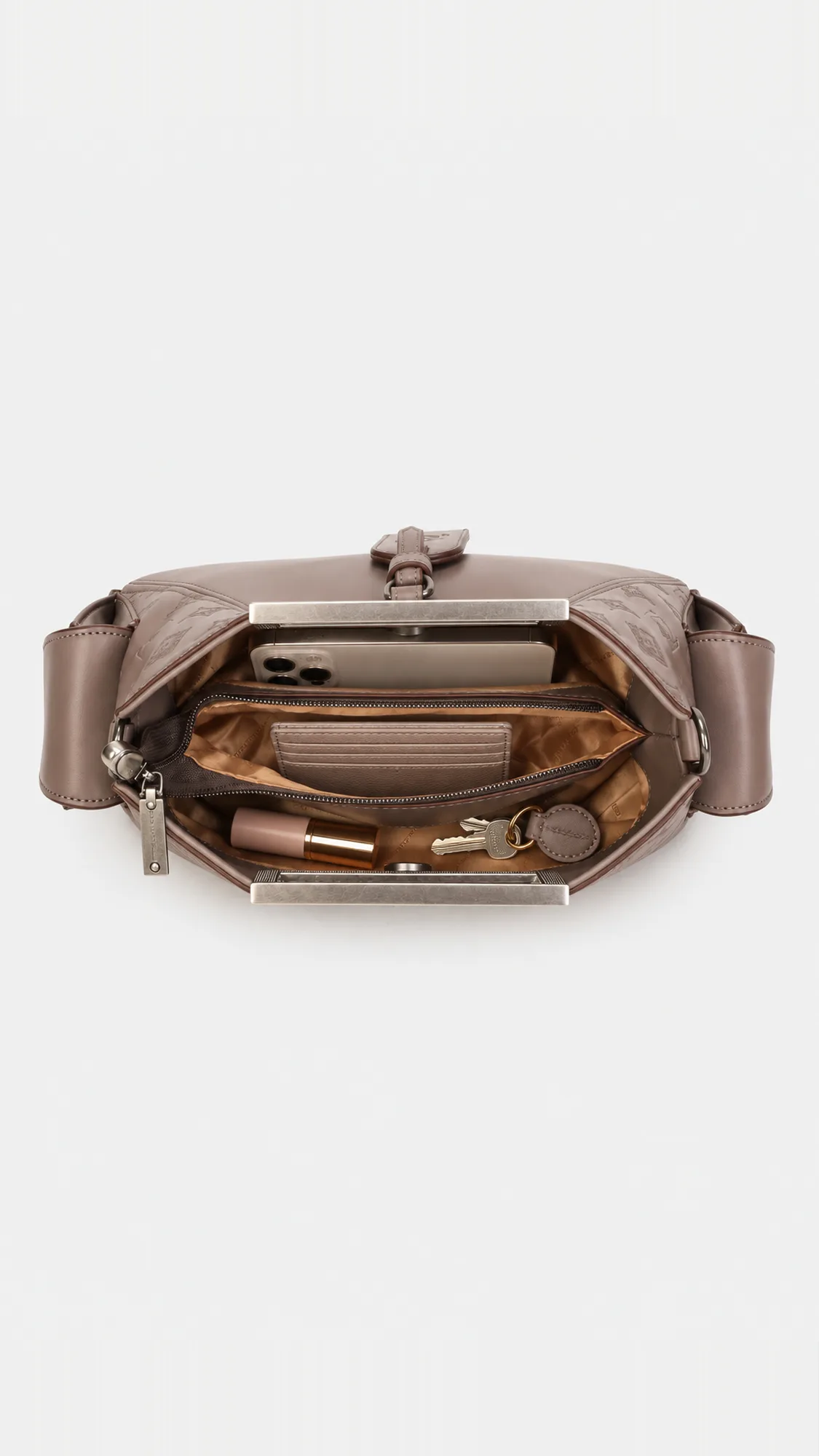 Calista Top Handle Bag - Taupe view 5