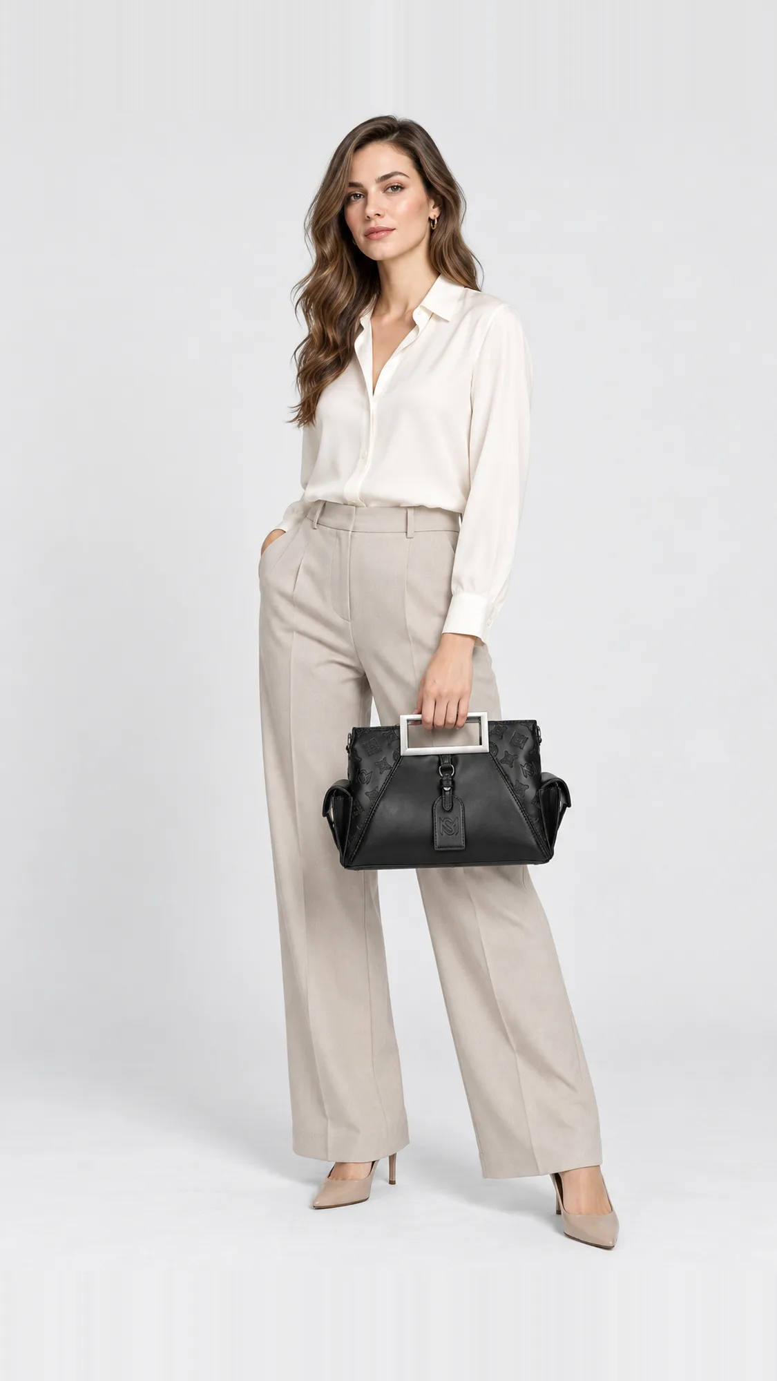 Calista Top Handle Bag - Black view 2