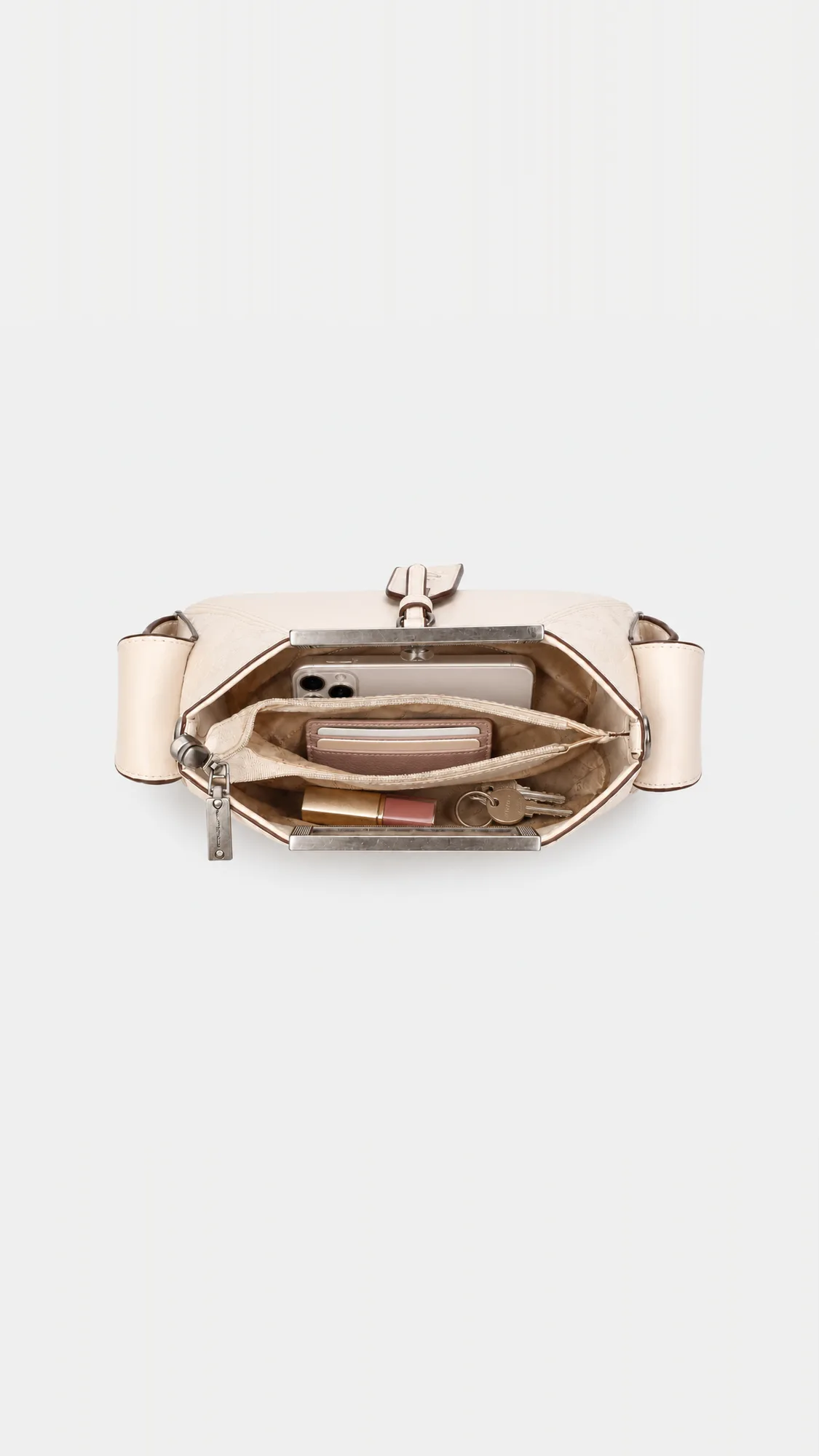 Calista Top Handle Bag - Beige view 5