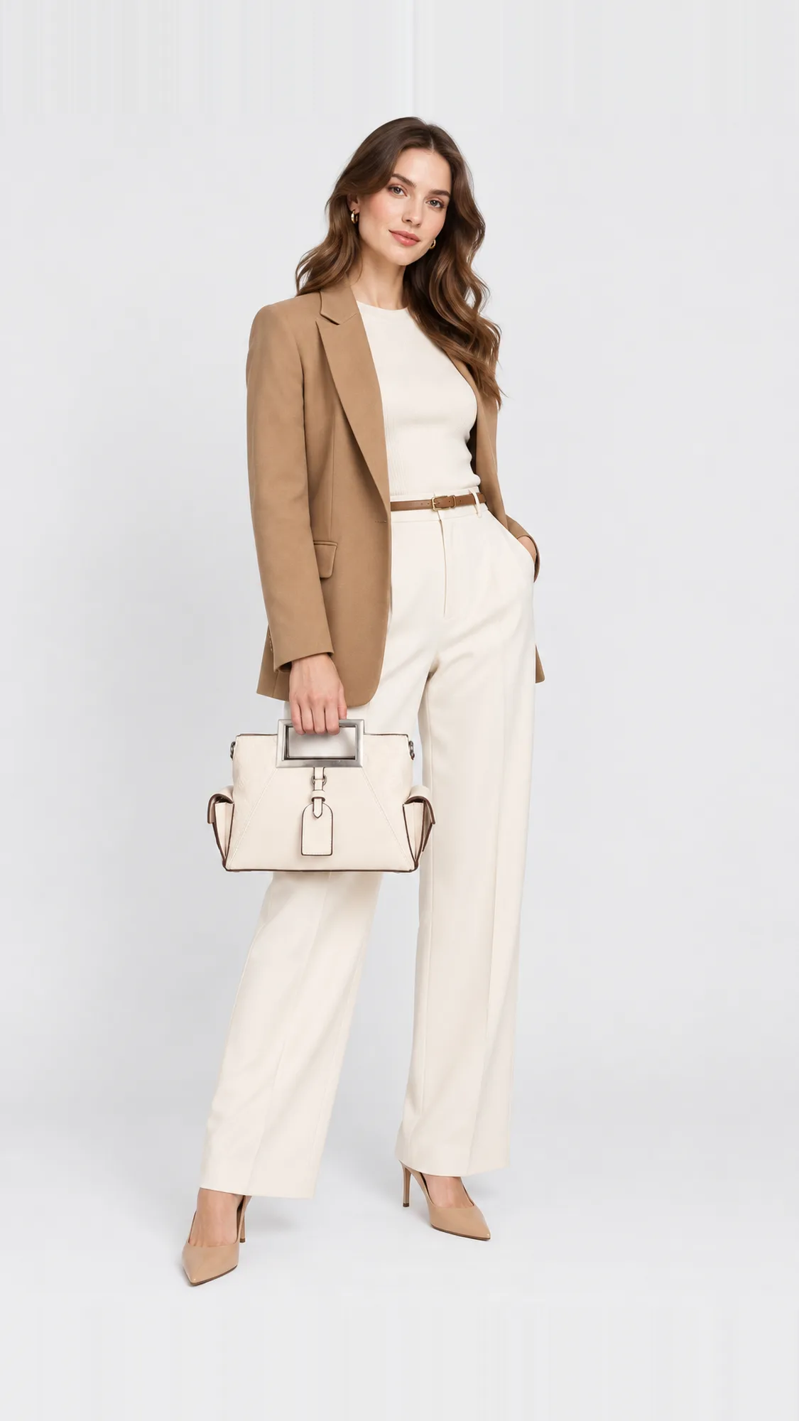 Calista Top Handle Bag - Beige view 2