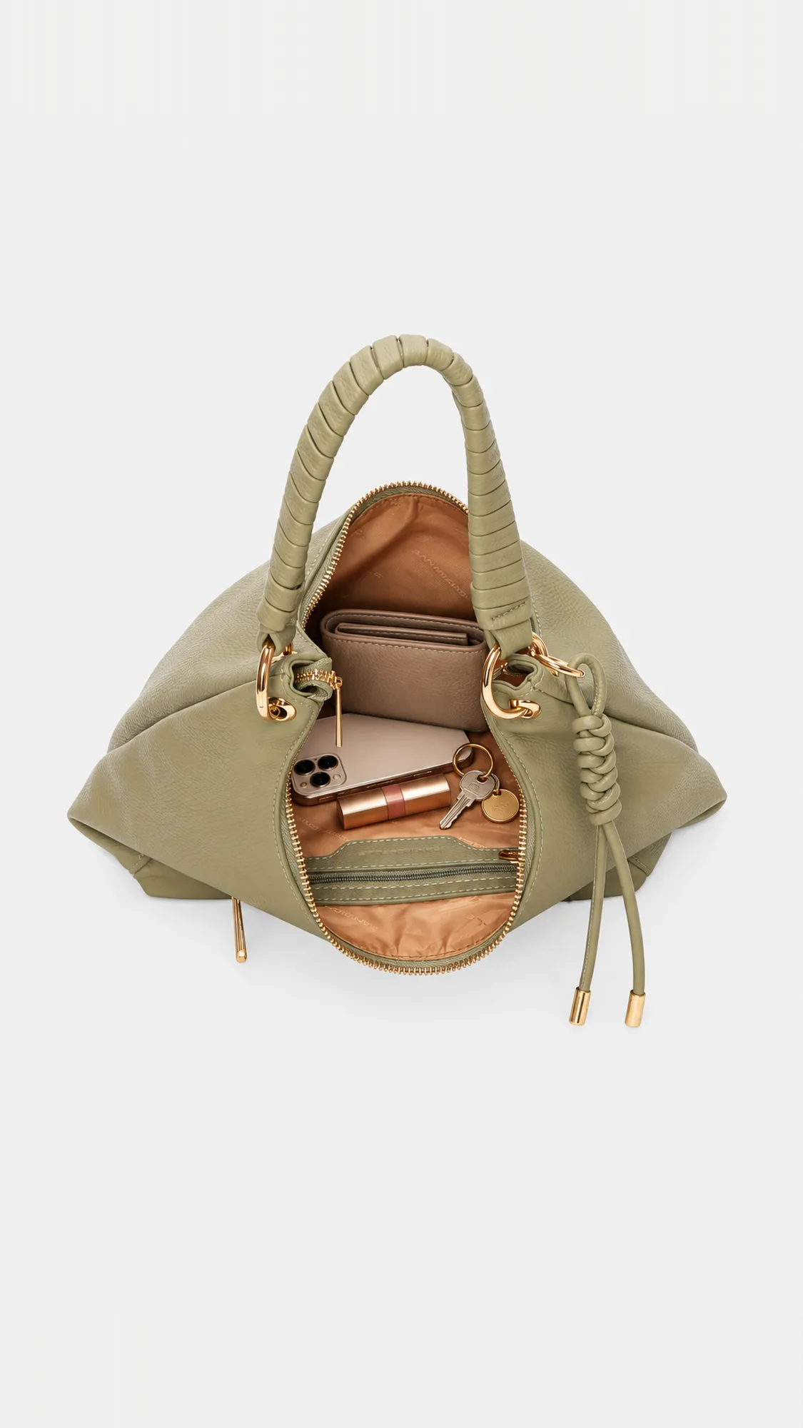 Camille Hobo Bag - Pale Olive Green view 5