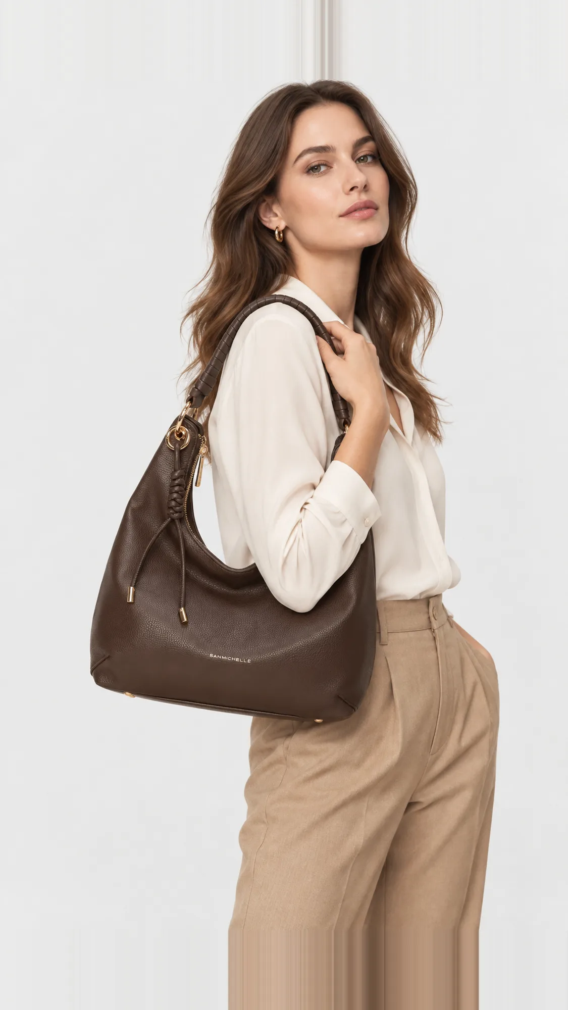 Camille Hobo Bag - Coffee view 2