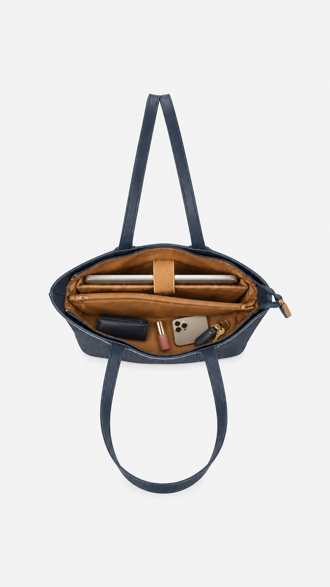 Capri Trapeze Tote Bag - Dark Blue view 5