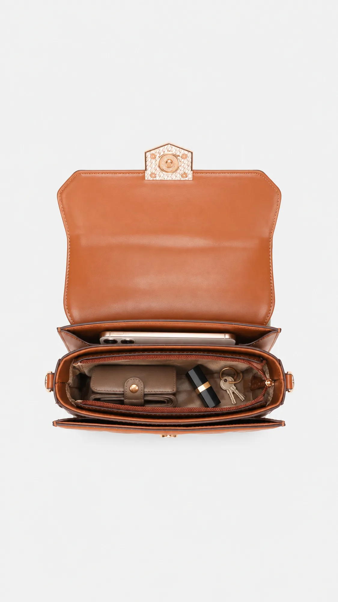 Carey Top Handle Bag - Brown view 5