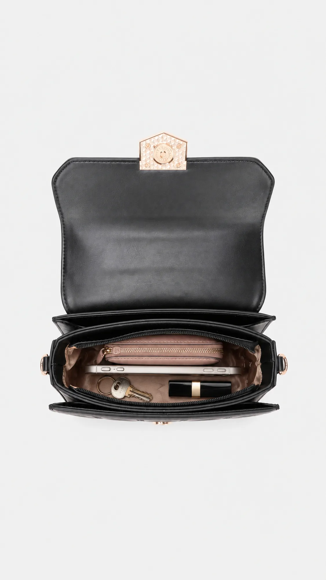 Carey Top Handle Bag - Black view 5