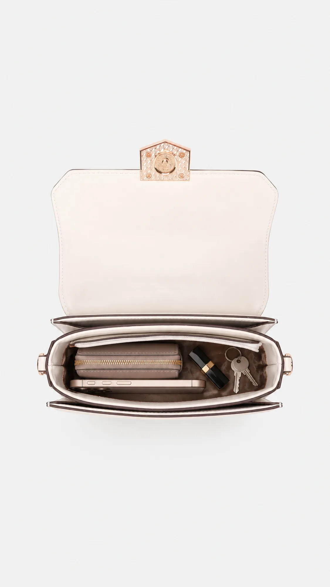 Carey Top Handle Bag - Beige view 5