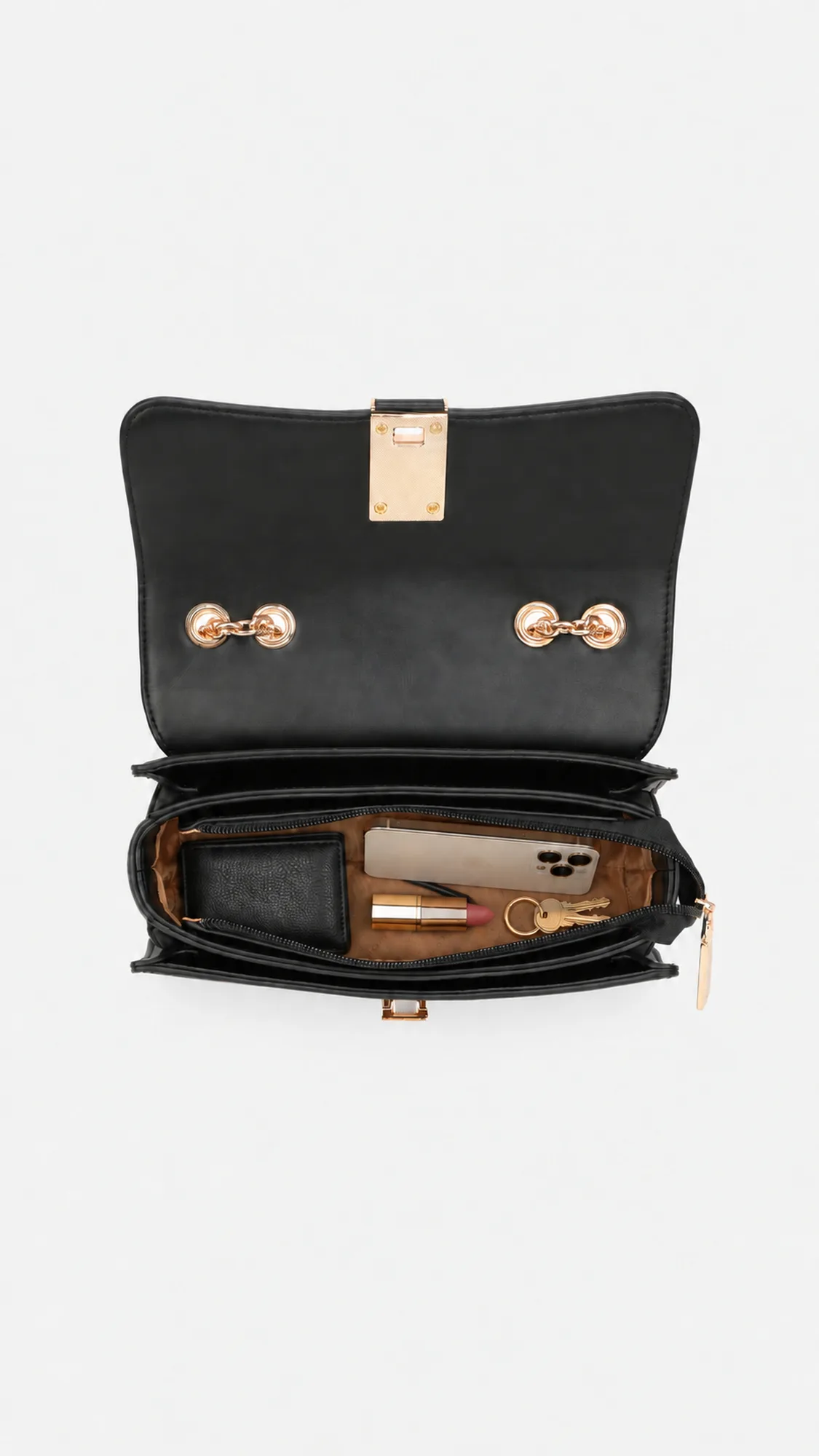 Charmaine Chained Crossbody Bag - Black view 5
