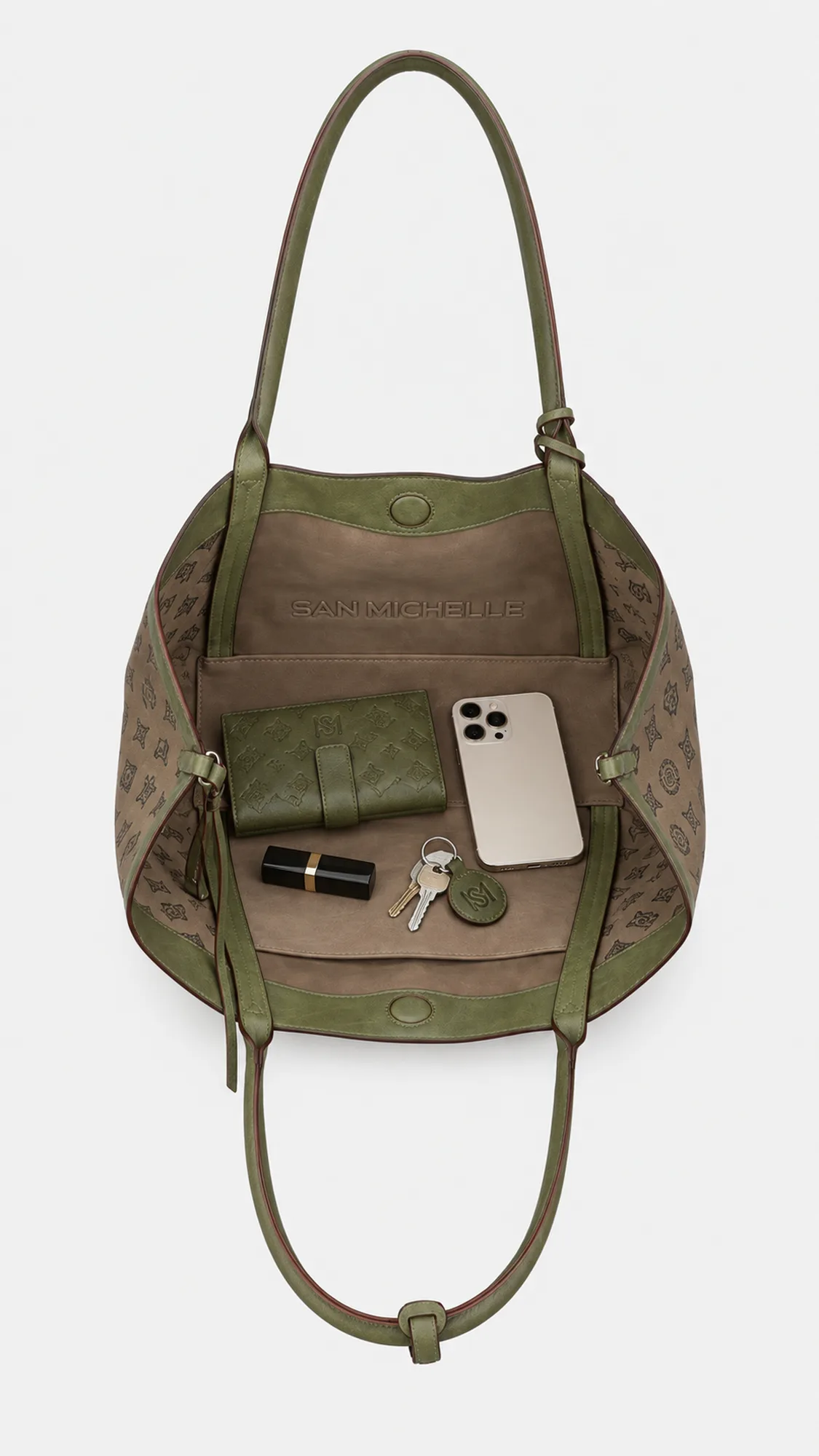 Chelsea Reversible Tote Bag - Olive Green view 5