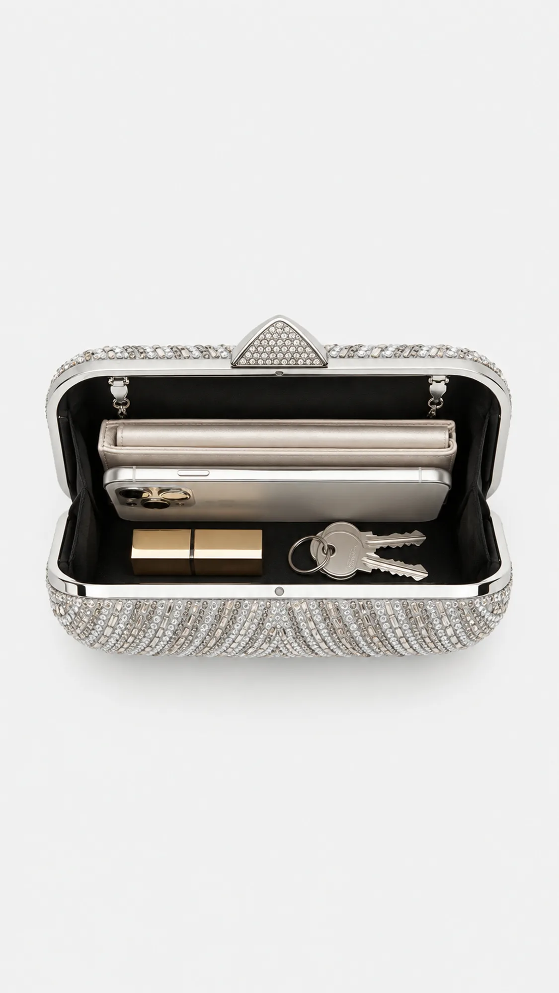 Clara Clutch Bag - Silver view 4