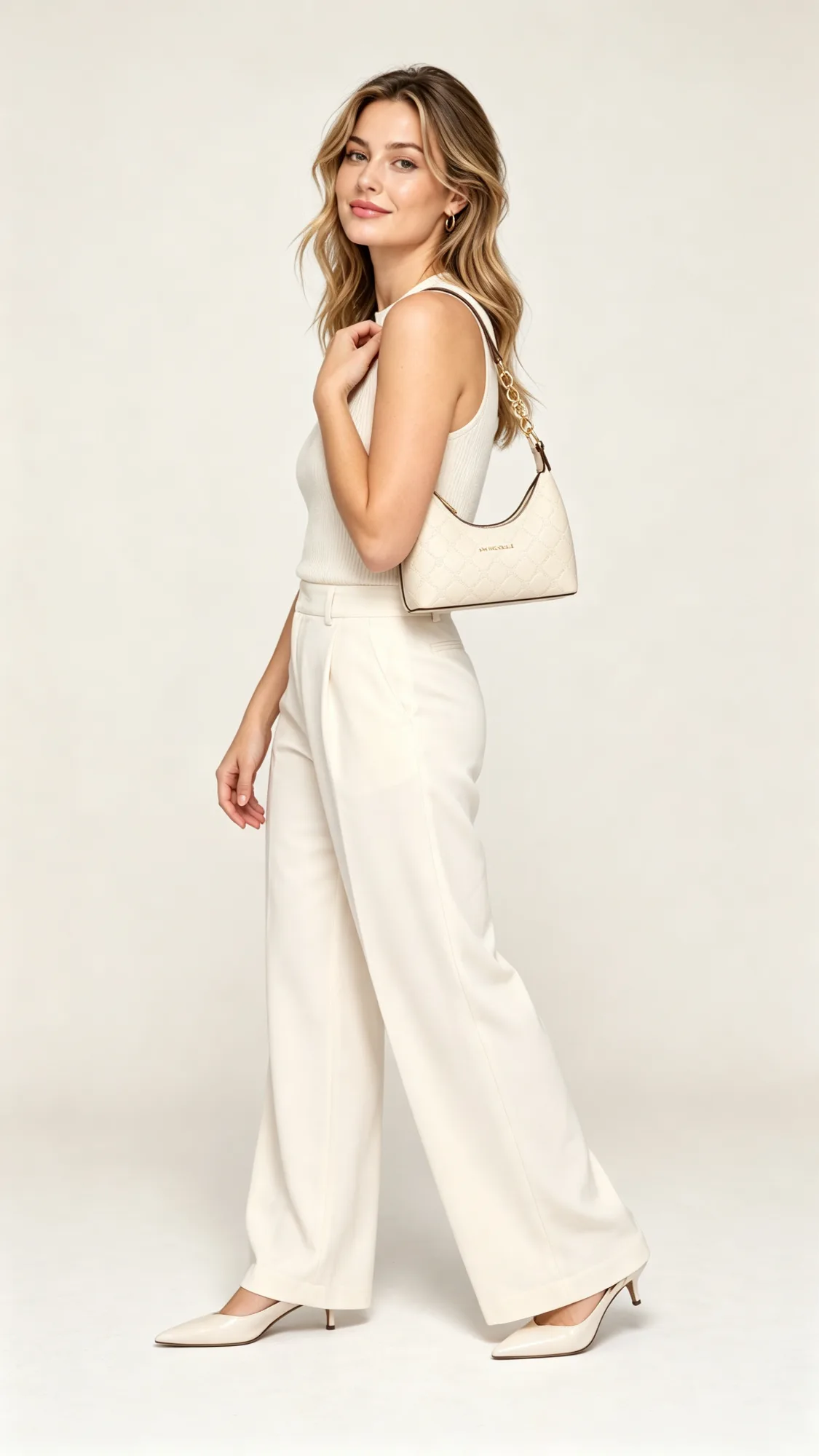 Cleo Shoulder Bag - Cream view 2