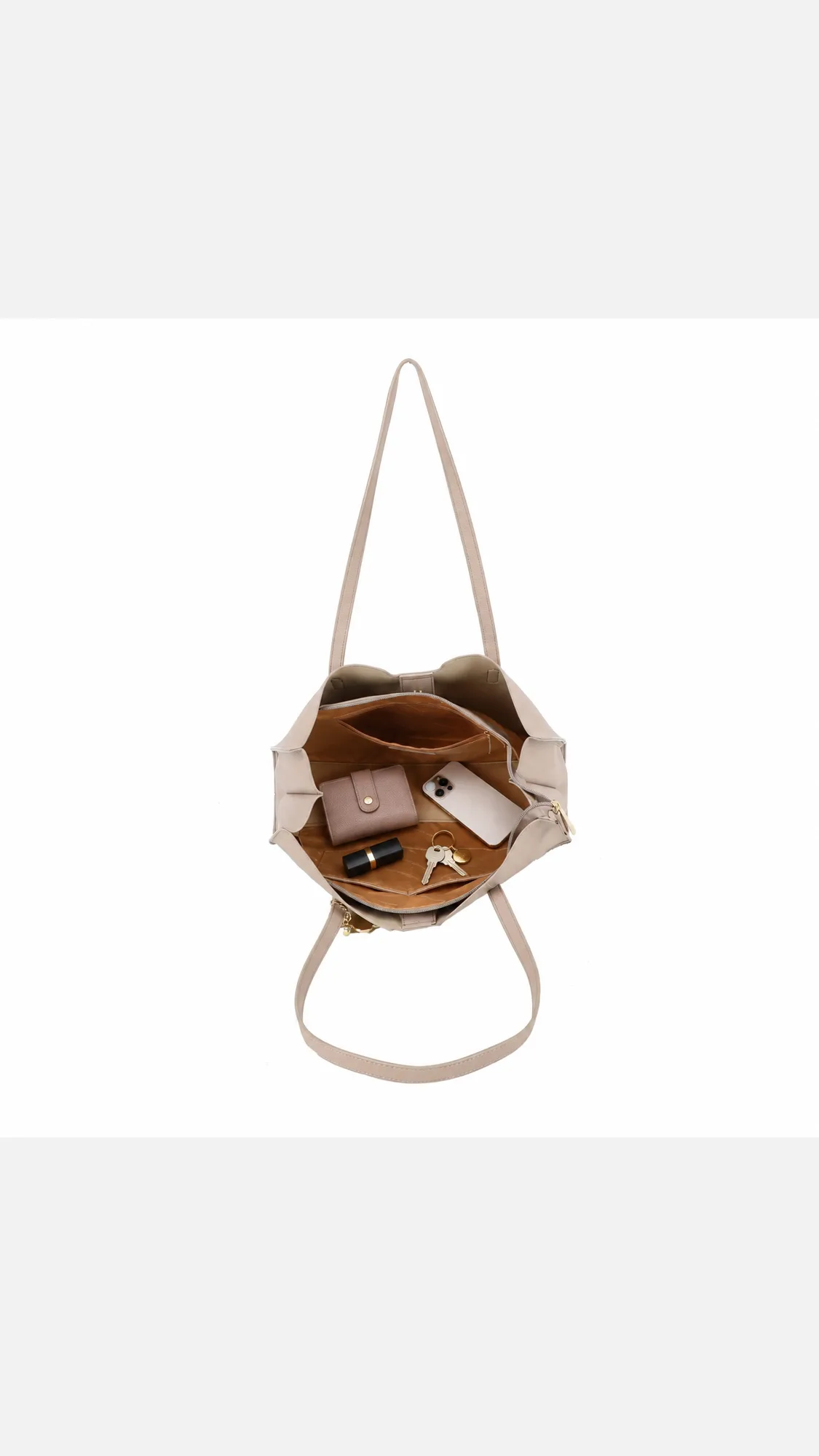 Emma Tote Bag - Latte view 5