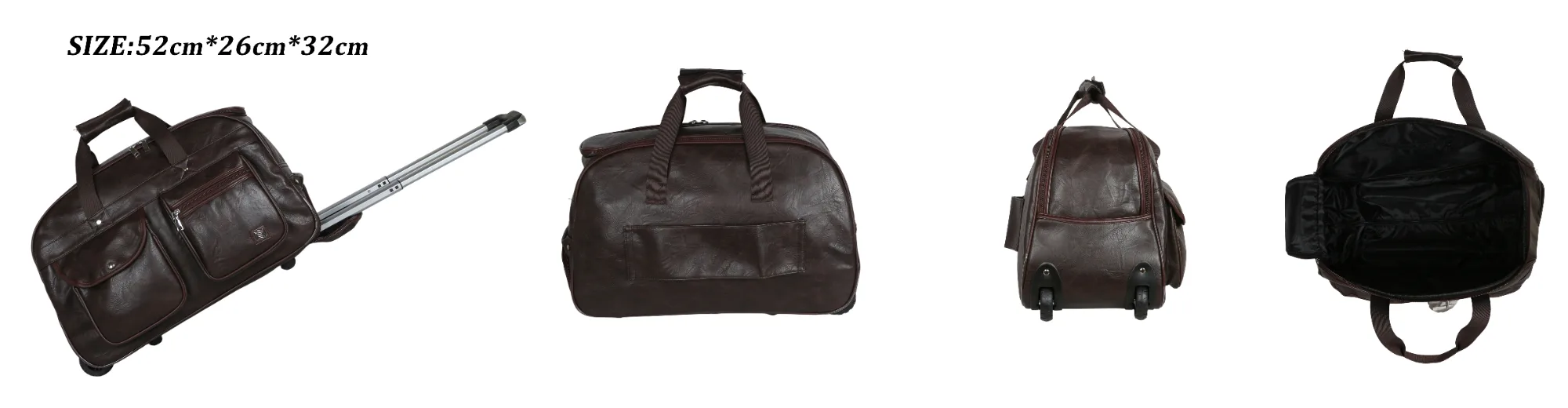 Kai Duffel Bag with Wheels - Coffee view 5