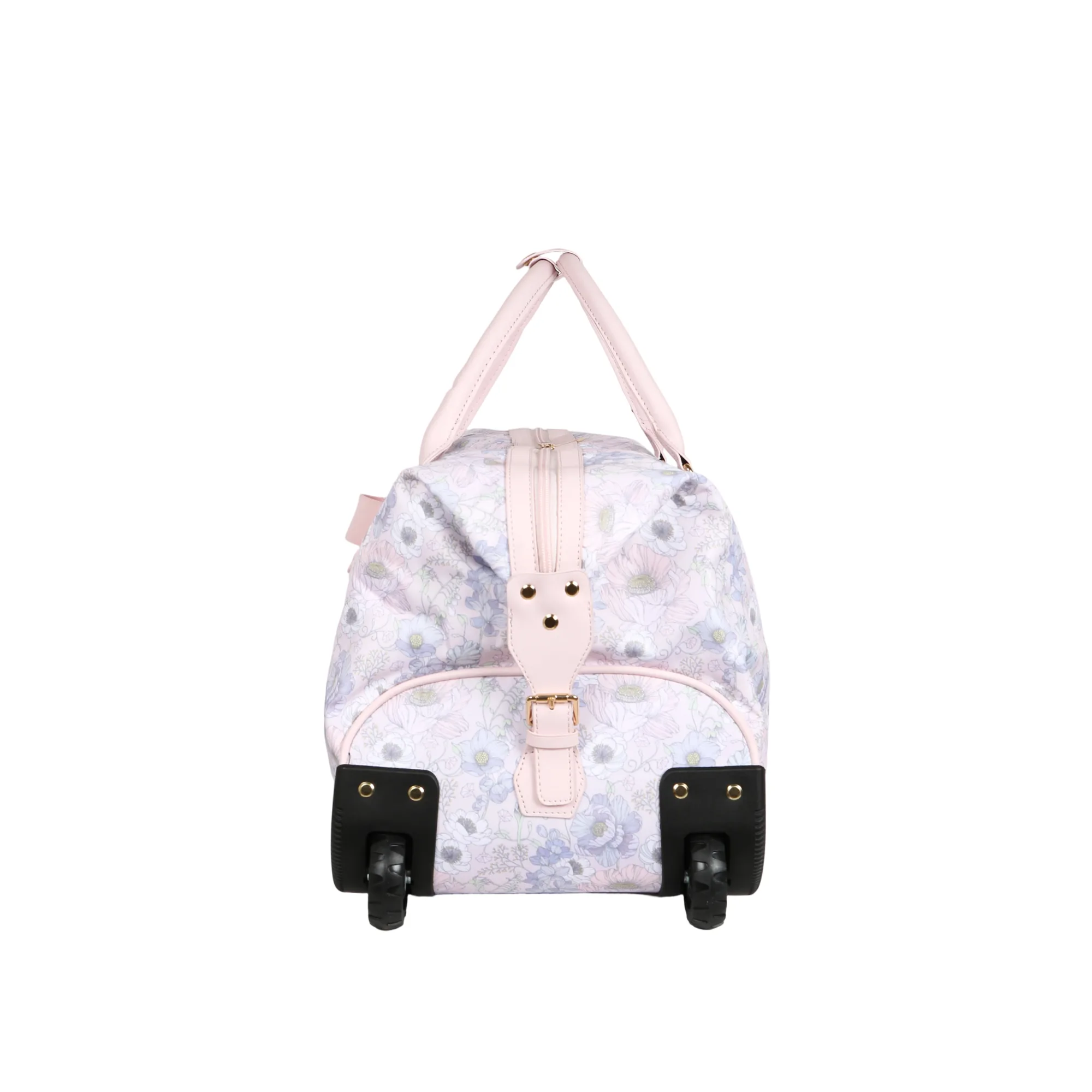 Flora Duffel Bag with Wheels - Pink view 3