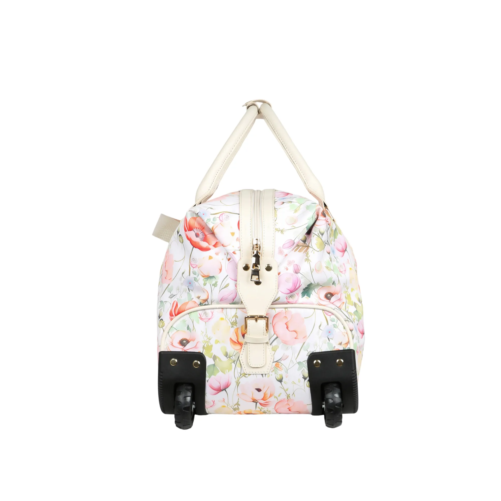 Flora Duffel Bag with Wheels - White view 3