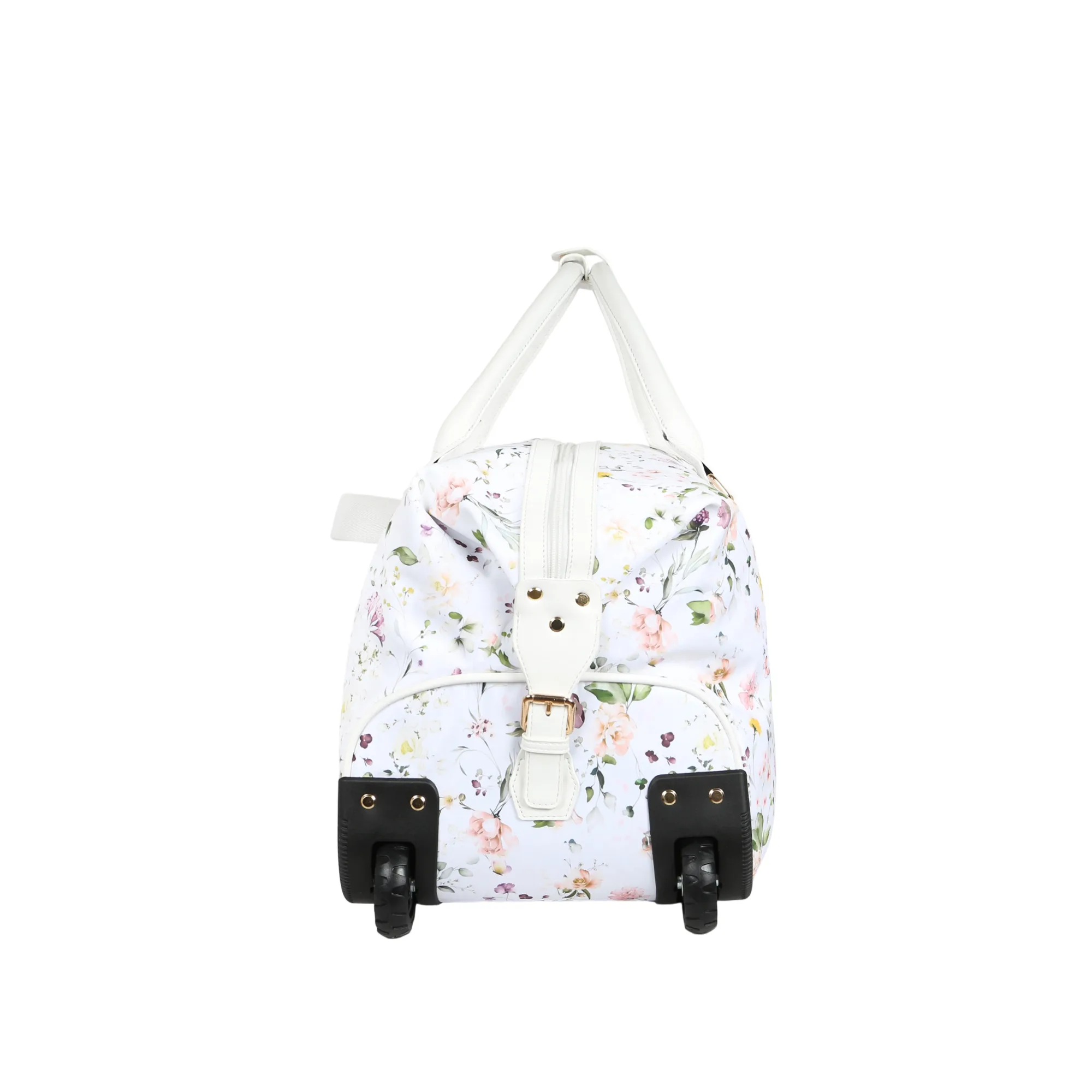 Bloom Duffel Bag with Wheels - White view 3