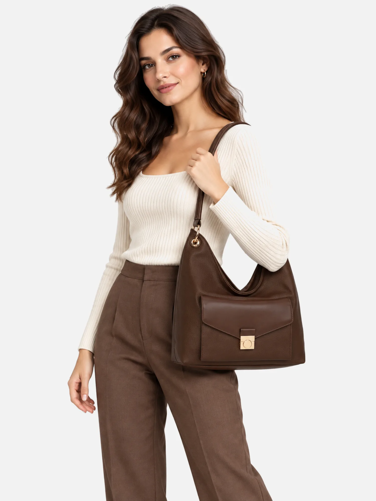 Sandra Hobo Bag - Coffee view 2