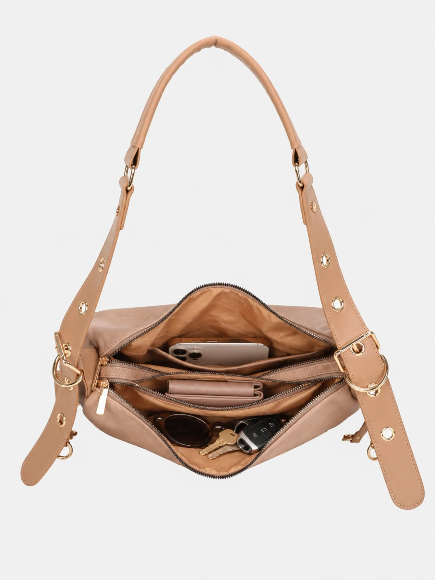 Vanessa Hobo Bag - Camel view 5