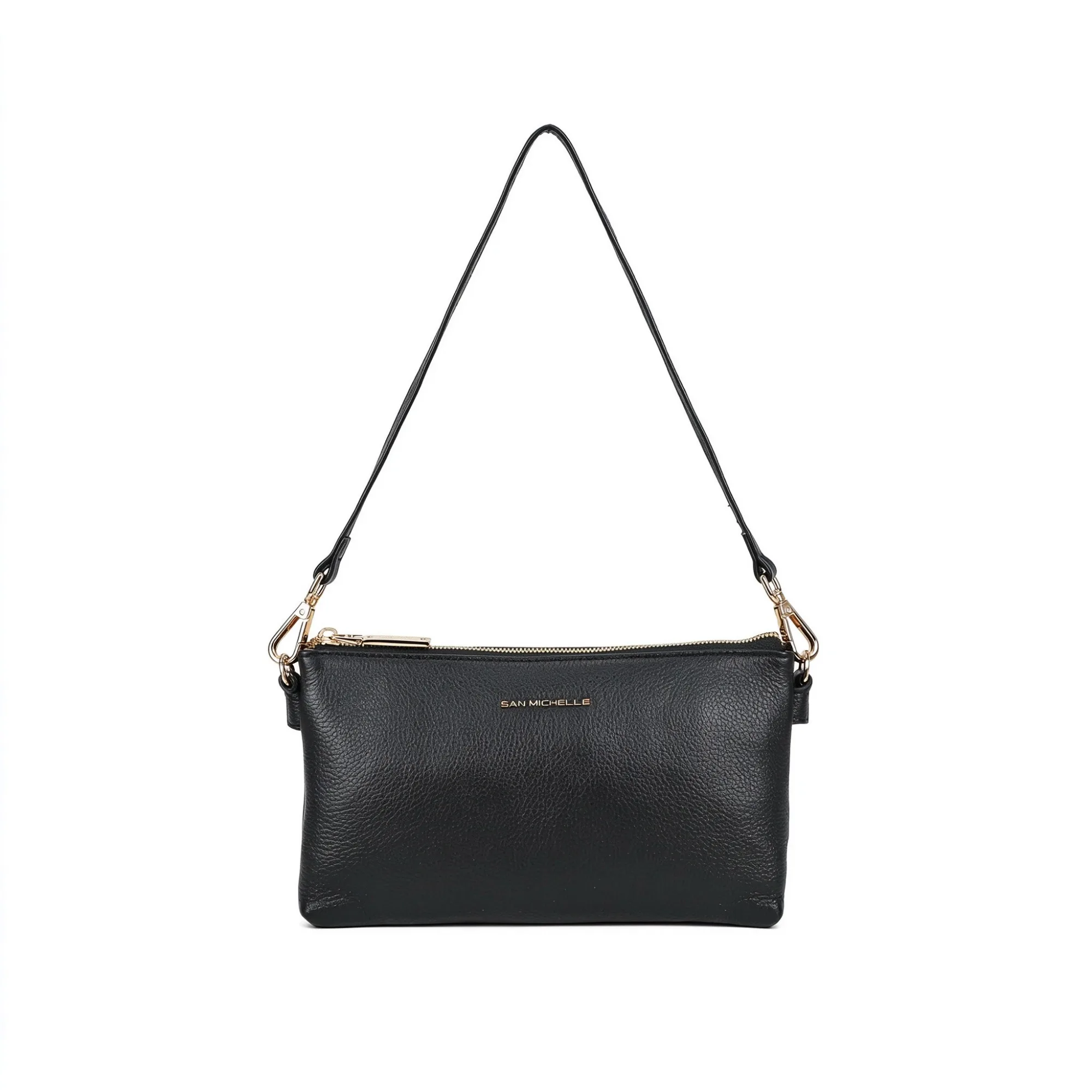 Brook Leather Crossbody Bag - Black