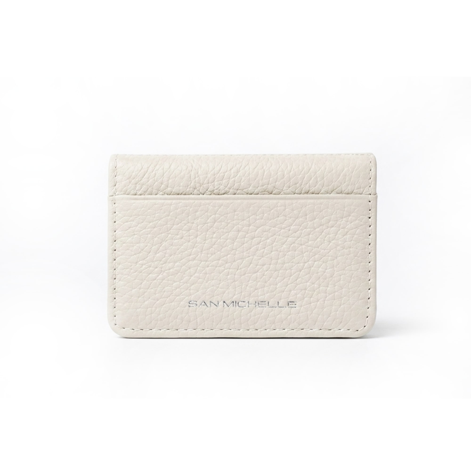 Alvie Leather Card Holder - Beige
