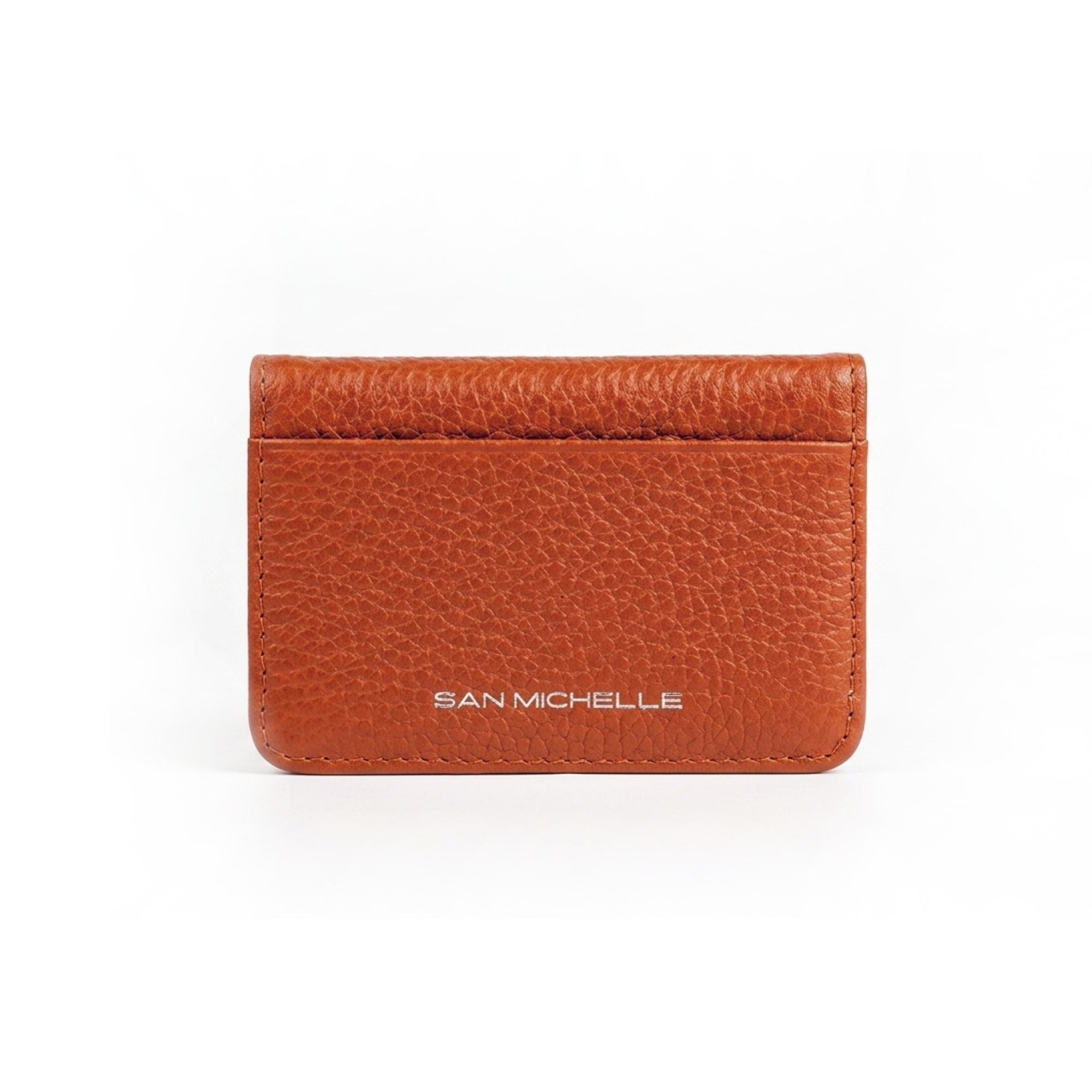 Alvie Leather Card Holder - Burnt Orange