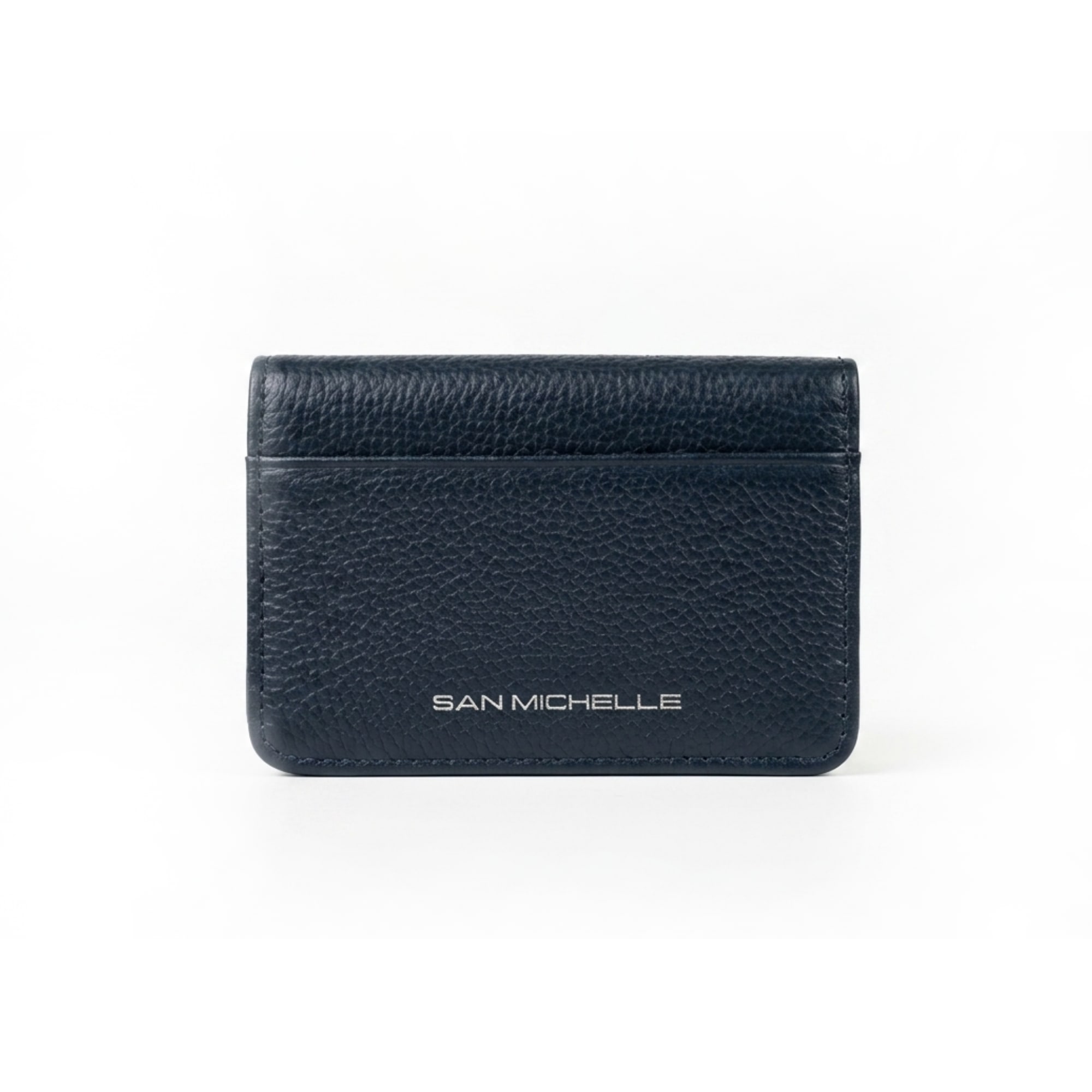 Alvie Leather Card Holder - Dark Blue