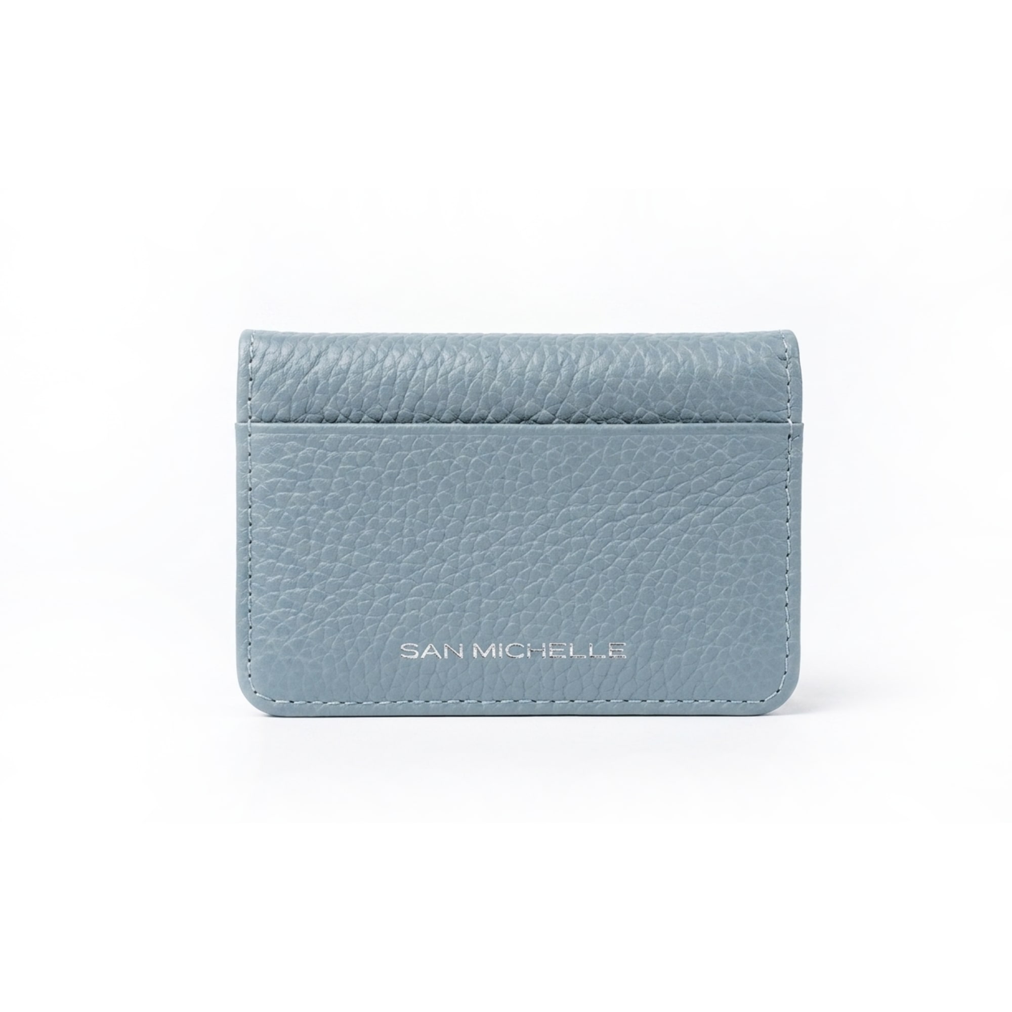 Alvie Leather Card Holder - Light Blue